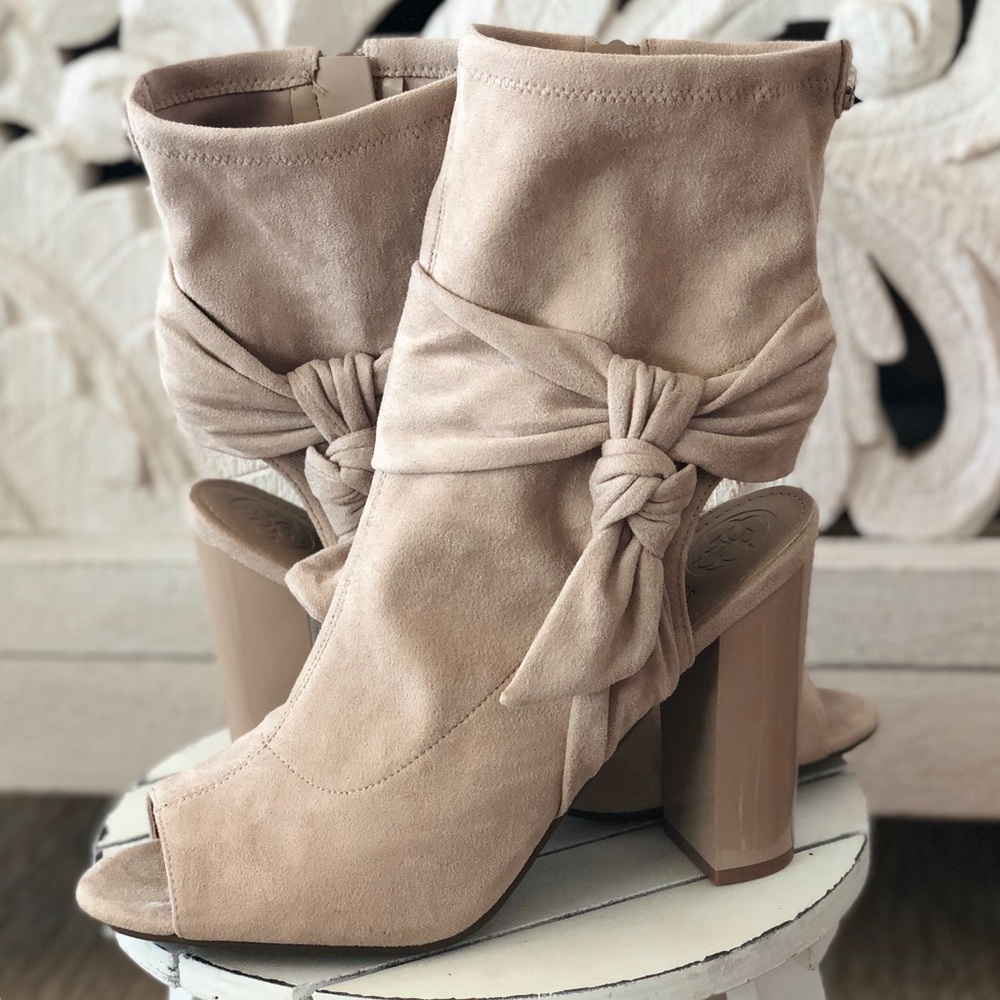 Guess Nude Peep Toe Booties - Picture 2 of 4